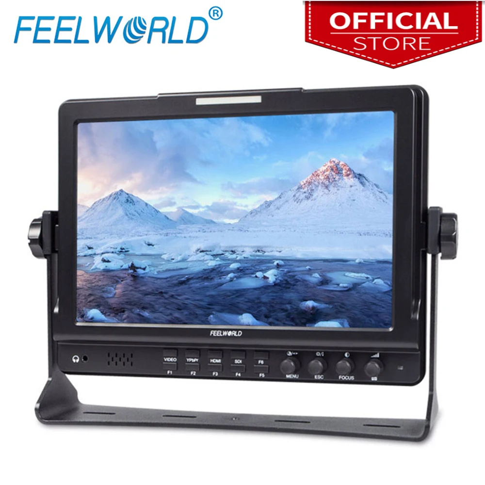 Feelworld FW1018SPV1 10,1 дюймовый полевой монитор с гистограммой ips 3G-SDI HDMI фотостудия камера Верхний внешний монитор