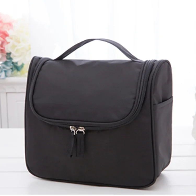 

2019 New ARRIVALS womens cosmetic bag for makeup designer female storage wash bag Zipper black color Make Up Bags Capacity Case