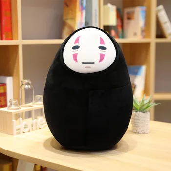 Kawaii Spirited Away No Face Neck Pillow & Hat Plush 2