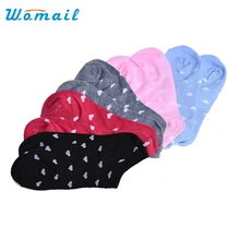 Дизайн Womail, 5 пар/лот, яркие цвета, женские короткие носки-лодочки, Короткие хлопковые носки с сердечками, повседневные, July24 fed30