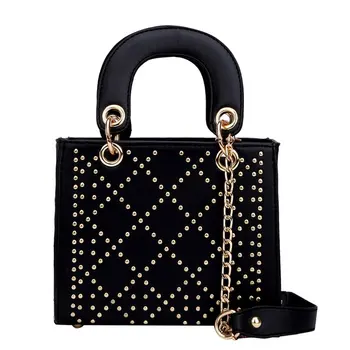 

2020 Brand Designer Women Bags High Quality Chain Rivet Shoulder Messenger Bag Luxury Handbags Girls Female Cross Body Hand Bag