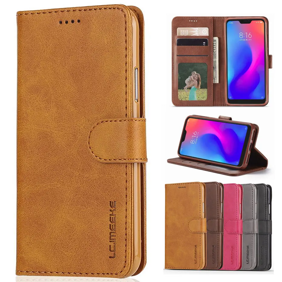 

Flip PU Leather Case For xiaomi 6X 5X A1 A2 Redmi 6 4A 4X 5A 5 Plus Pro Redmi Note 4 4X 5A 5 6 Pro Coque Retro wallet Phone case