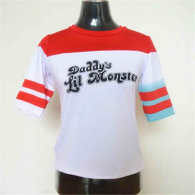 New! Harley Quinn T shirt Suicide Squad shirt Daddy's Lil Monster Top