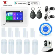 Беспроводной Wi Fi 3G GSM GPRS умный сигнал системы 4,3 дюймов сенсорный экран может работать с alexa для Умный дом безопасности Мониторы