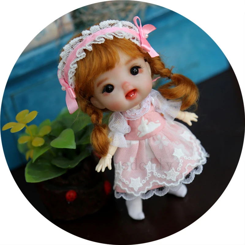 1 шт. милая розовая кукла OB11 наряды (платье ободок носки) для Obitsu 11 1/12 BJD одежда