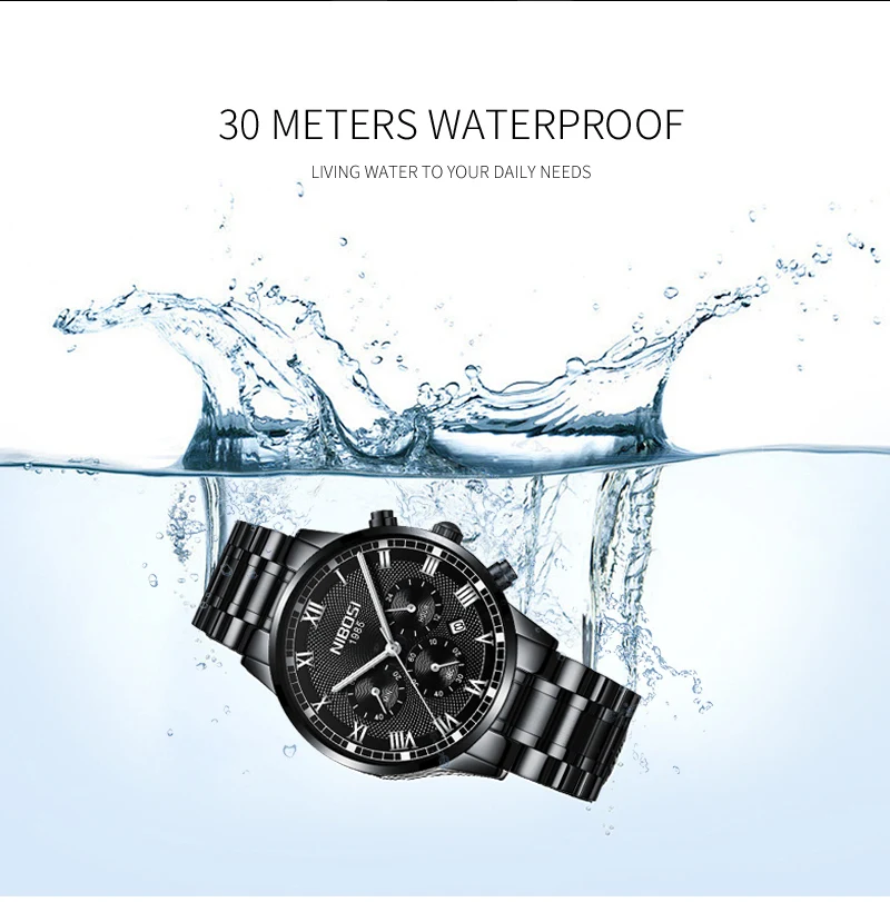 NIBOSI Mens Sport Watches Men Waterproof Luxury Brand Watch 2018 Fashion Full Steel Analog Quartz Wristwatch Relogio Masculino   (8)