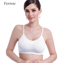 Бюстгальтер для йоги Vertvie однотонный бесшовный беспроводной бюстгальтер для бега на тонких бретельках женское Спортивное нижнее белье для спортзала укороченный жилет для женщин