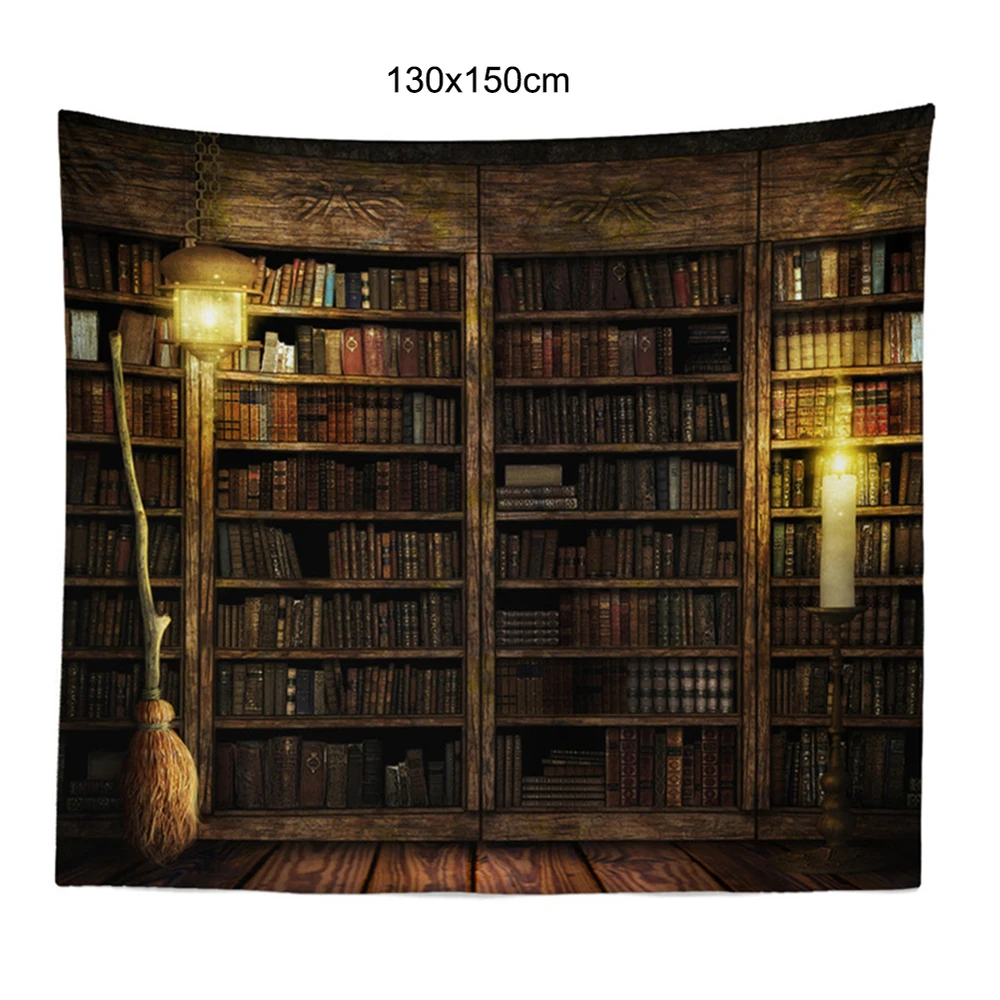 

Art Wall Tapestry Retro Bookcase Art Tapestry Tapestries Wall Hanging Home Decoration 150x130cm/150x200cm