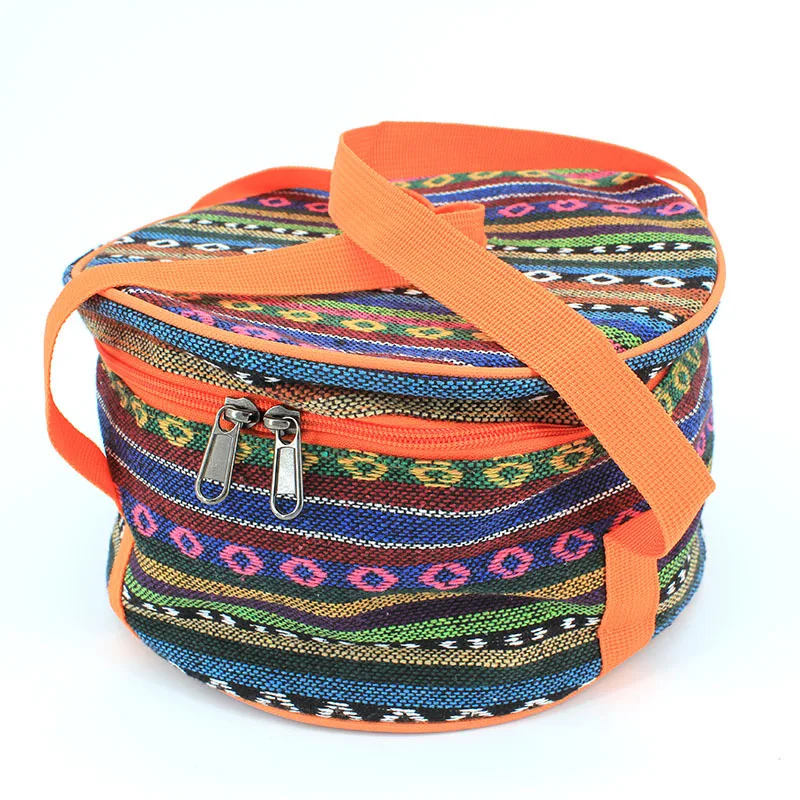 Ethnic Style Storage Bag Outdoor Camping Pot Dishes Picnic Portable