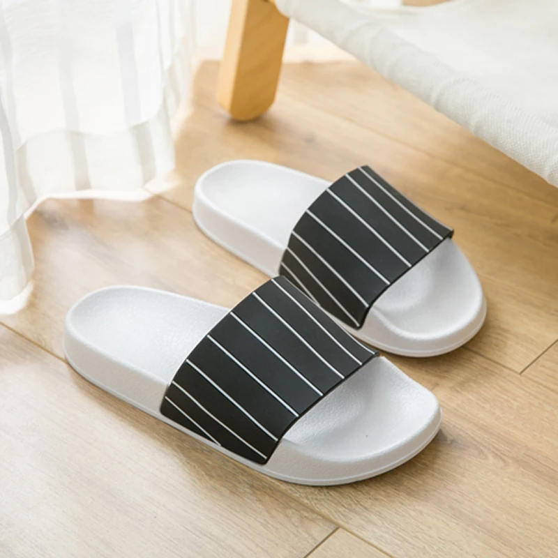 

Yu Kube Summer Slippers Shoes Woman 2019 Simple Streak Open Toe Low Platform Flip Flops Women Soft Flat Beach Slides Sandals