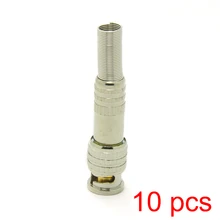 10x Soldering BNC Male Connector Plug to RG59 Coax Cable Coupler CCTV Adapter