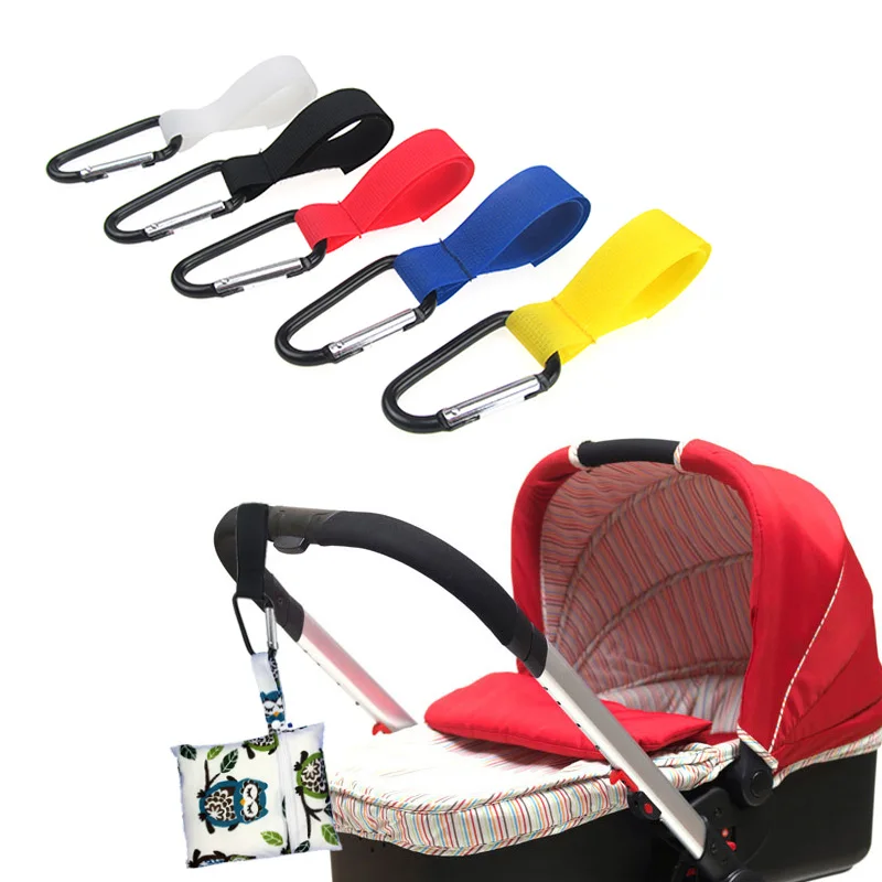 5Pcs Lot Universal Mummy Buggy Clip Pram Pushchair Stroller Hook Shopping Bag Carabiner Clip
