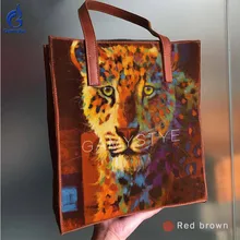 Новые дизайнерские сумки подарок Art Краски рука рисунок граффити тигр сумки натуральной кожи Сумочка Для женщин натуральная кожа рук сумка