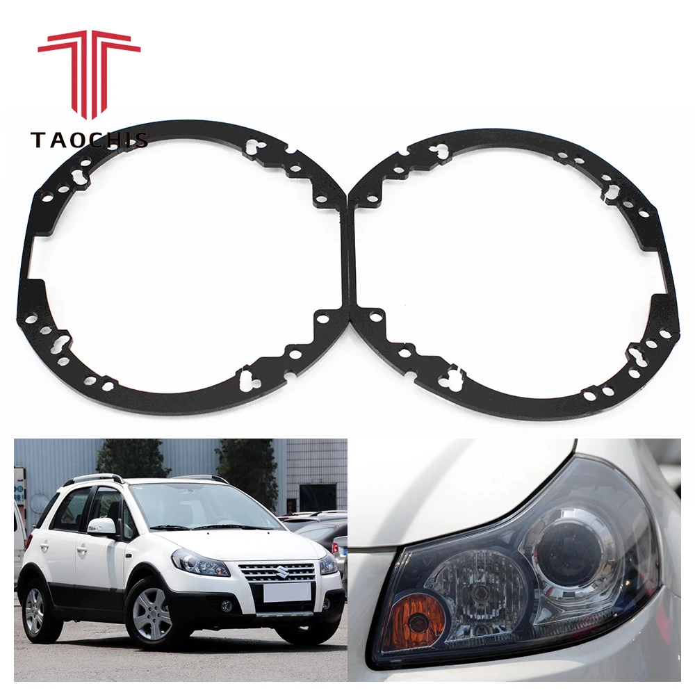 

TAOCHIS Car Styling frame adapter module set DIY Bracket Holder for SUZUKI SX4 Hella 3r g5 3/5 Bi xenon Projector lens