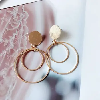 

New Cute Design Circle Round Charm Geometric Earring For Women