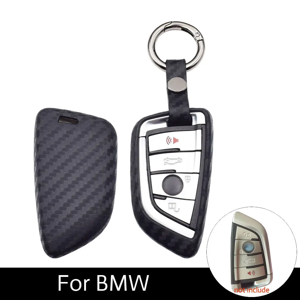 Buy ATOBABI Carbon Fiber Pattern Silicone Auto Key Cover Case For BMW X5 X6 X4