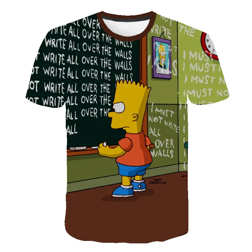 

3D Printed Newest Clothing The Simpsons Man Women t-shirt Casual Harajuku Cartoon Funny Write Tshirt Street Wearing Tee