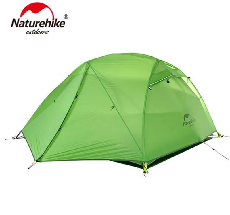 Палатка NatureHike туристическая двухслойная из силиконовой ткани водонепроницаемая