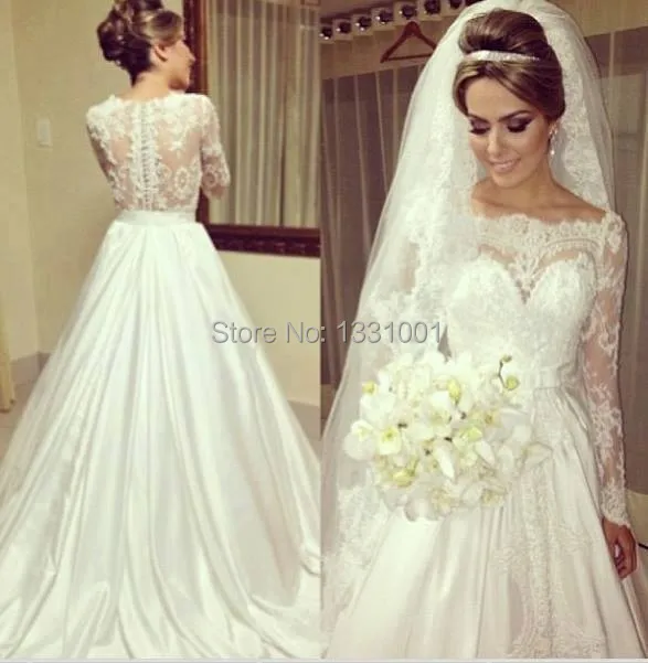 Плюс Размер Винтаж Свадебное Платье С Рукавами Vestido Де Novia Vintage 2016 Новый Модный