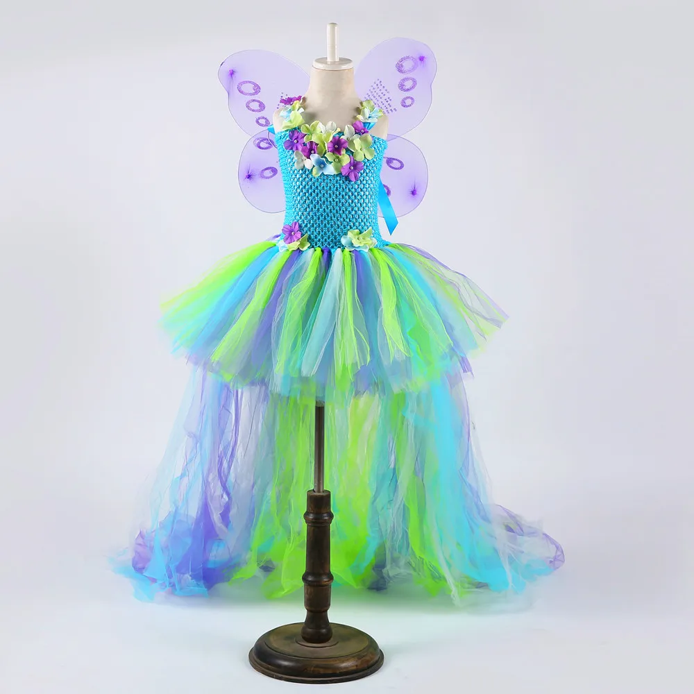 Flower Princess Tinkerbell Fairy Dress Vintage Ball Gown for Teenager Girls Birthday Wedding Evening Birthday Tutu Dress Clothes (7)