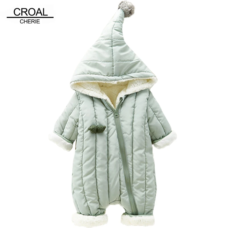 

CROAL CHERIE Warm Fleece Velvet Newborn Baby Romper Boys Girls Clothes Newborn Clothing Infant Costume Baby Outfit 60-100cm