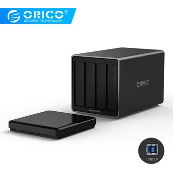 

ORICO NS400U3 4 Bay USB3.0 Hard Drive Dock Support 40TB storage USB3.0 5Gbps UASP with 12V6.5A Adapter Tool Free HDD Enclosure