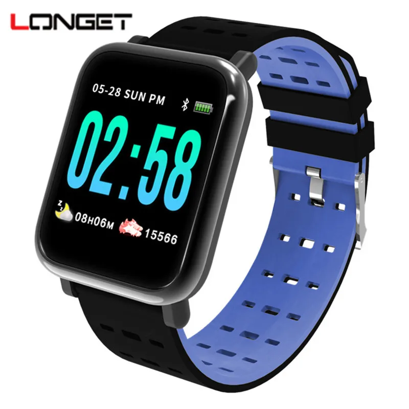 

Longet Fitness Tracker A6 Heart Rate Monitor Smart Bracelet Sleep Monitor stopwatch Activity Tracker for Running Climbing Sport