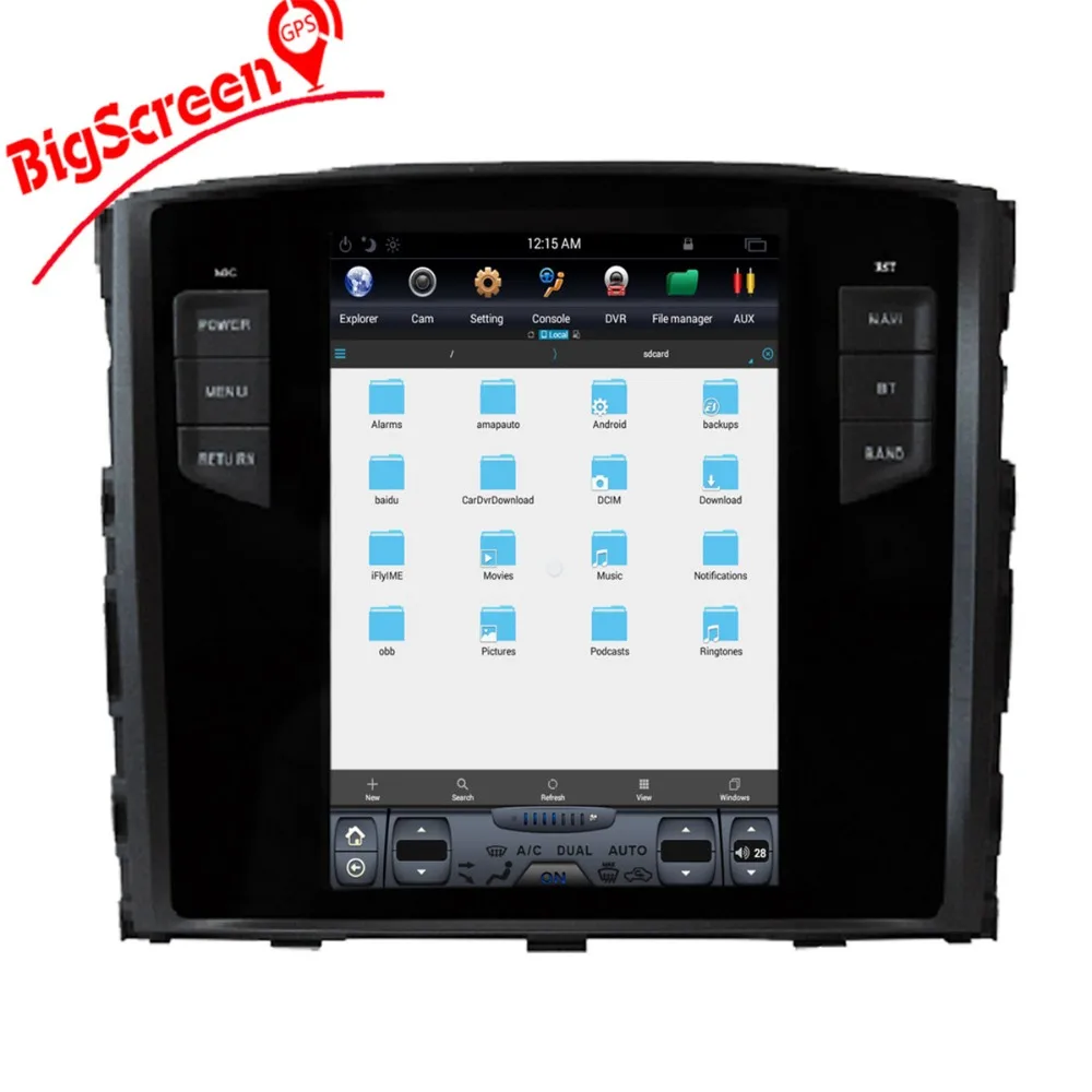 Sale 10.4 Inch Tesla style Android 7.1 Car Radio GPS Navi For Mitsubishi Pajero V97 V93 Shogun Montero 2006+ Unit Stereo Satnav 64GB 3