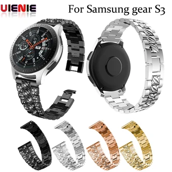 

22mm Bling stainless steel for Huami 2S Smart Watch Bracelet for Samsung Galaxy Watch 46mm / gear s3 Classic Frontier strap man