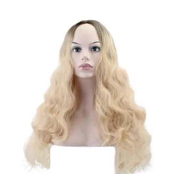 

JOY&BEAUTY Long Wig Synthetic Hair Brown Gold Ombre Gradient Women Wig Women wigs