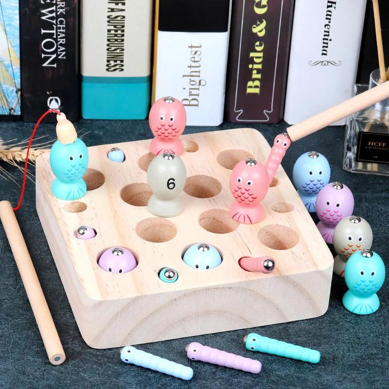 

Multi-function puzzle magnetic trapping fishing game parent-child interactive game toy educational toys for baby gifts