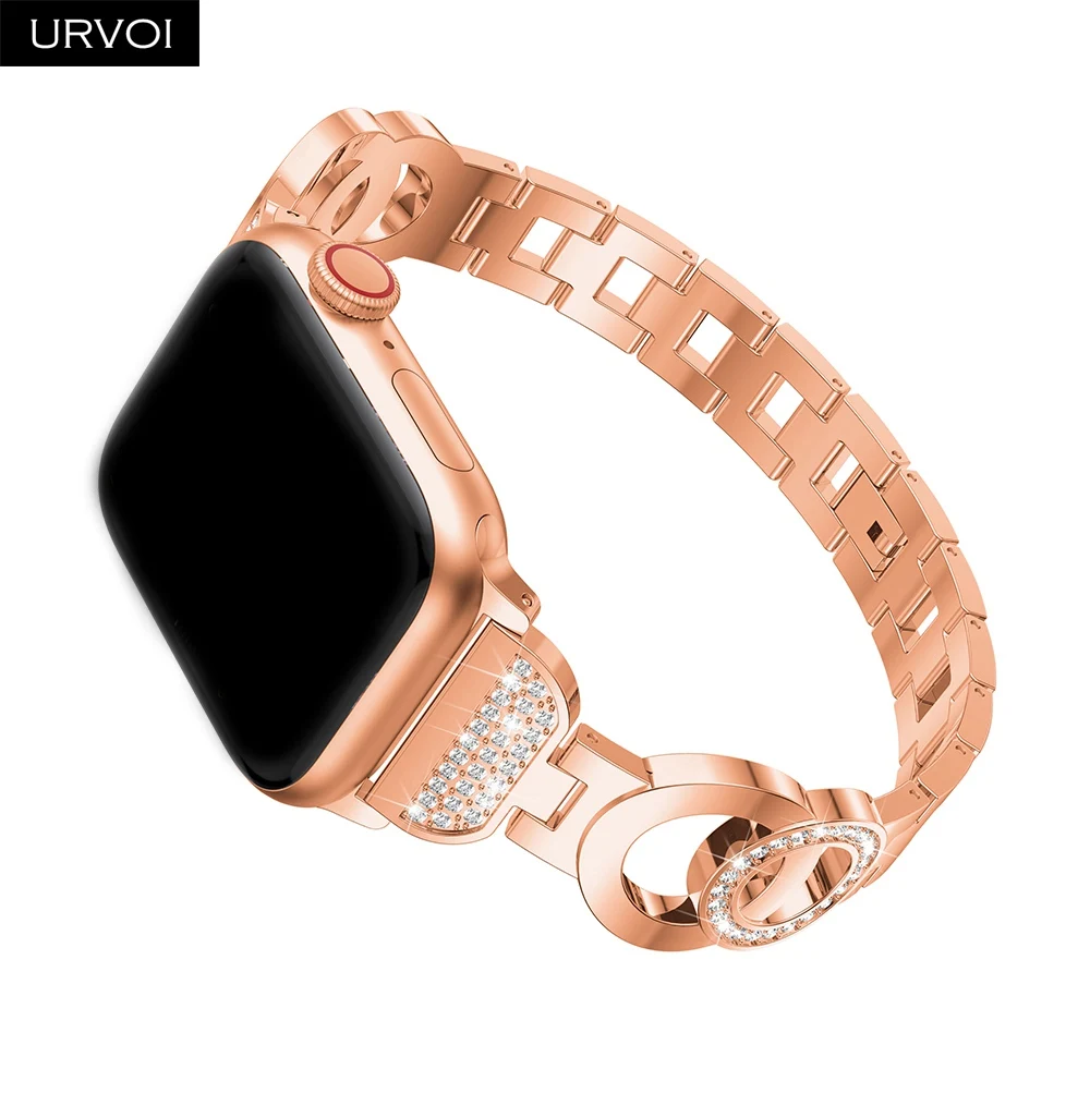 Ремешок URVOI для Apple Watch series 4 3 2 1 ремешок браслета iWatch girl модные двойные круги