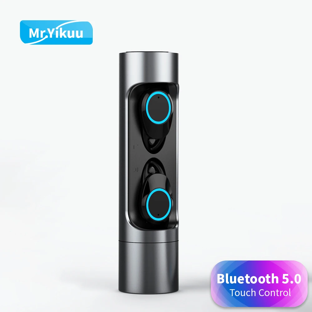 Bluetooth 5.0 Mini Earphone Wireless earbud Deep Bass Headset with Metal Charging Box Headphone For iPhone 6 7 8 Xiaomi Samsung 
