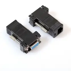 1 шт. VGA удлинитель Male Female to LAN RJ45 CAT5 CAT6 адаптер для сетевого кабеля решение для медиацентра ПК к HDTV F717