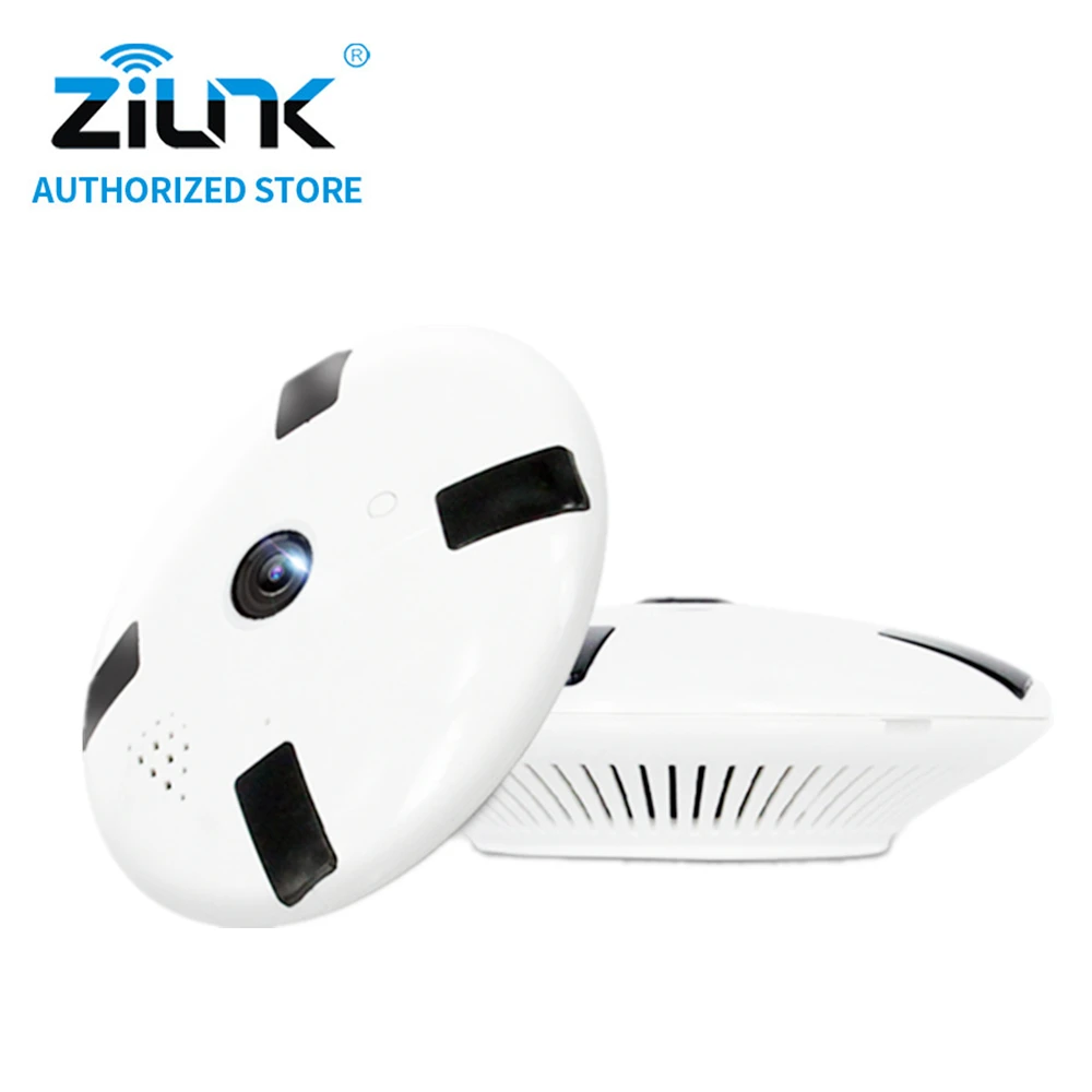 

ZILNK Mini 2MP Fisheye Camera 1080P 360 Degree Panoramic IP Two Way Audio IR Led SD Card Smart Home Security CCTV VR Cam White