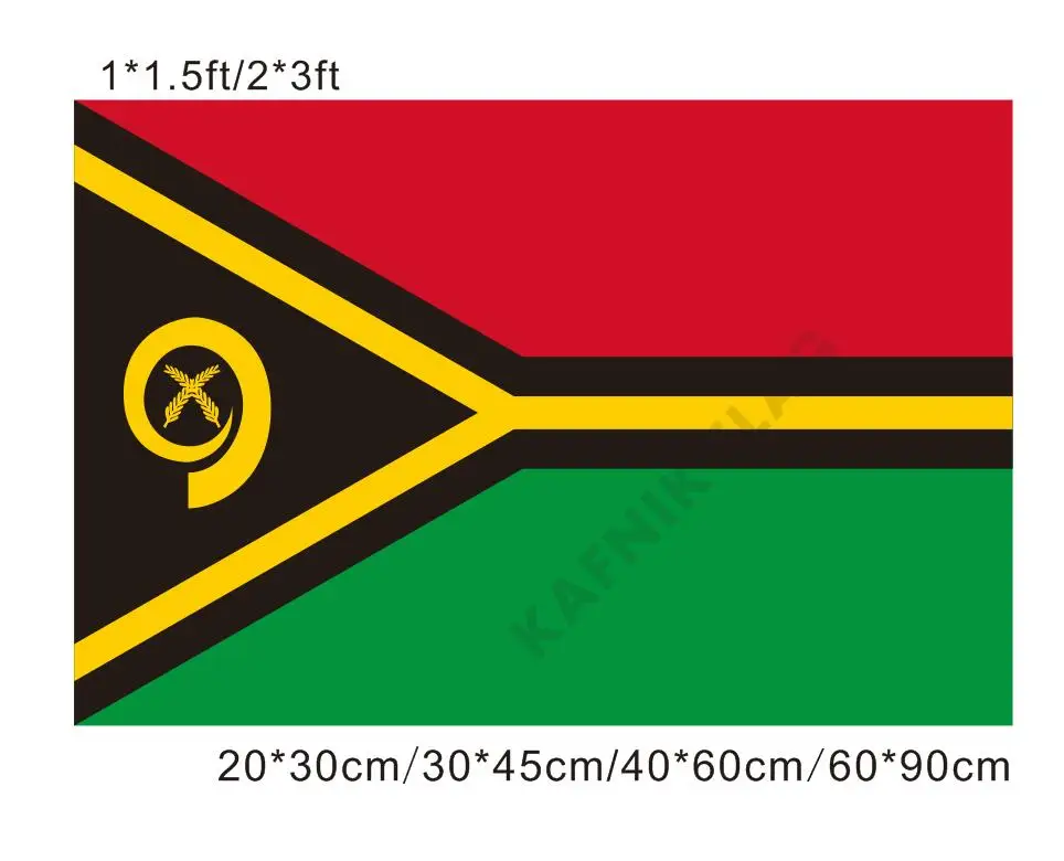 

KAFNIK FLAG,20*30cm/30*45cm/40*60cm/60*90cm Vanuatu Flags and Banners Custom Flag Banners Countries World Event Decorative Flags