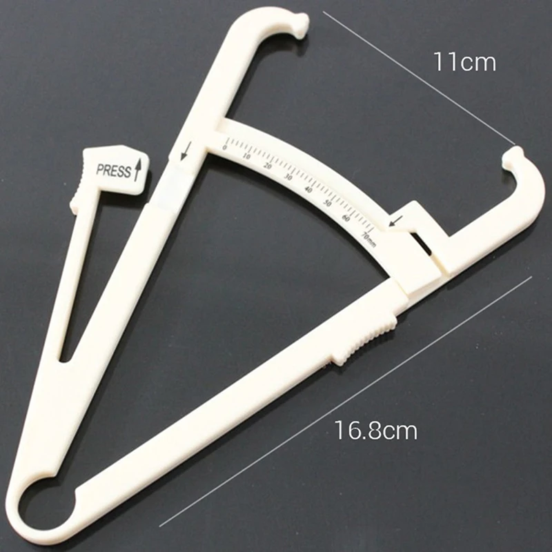1 Pc Body Fat Caliper Personal Skin Analyzer Measure Charts Fitness Slim Keep Body Fat Monitor Sebum Meter Health Tester Folder