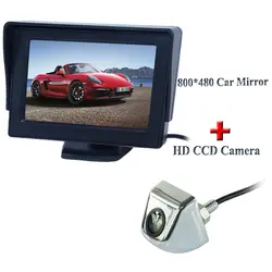 Бесплатная доставка 4.3 дюймов автомобиля Резервное копирование монитор с ЖК-дисплей экран + 170 широкий вид градусов Автомобильная камера
