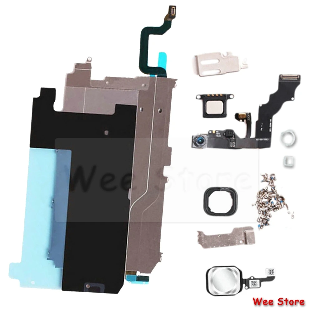 

Original For iPhone 6 6s Plus LCD Display Screen Metal Small Protect Cover Front Camera Home Button Ear Speaker Flex