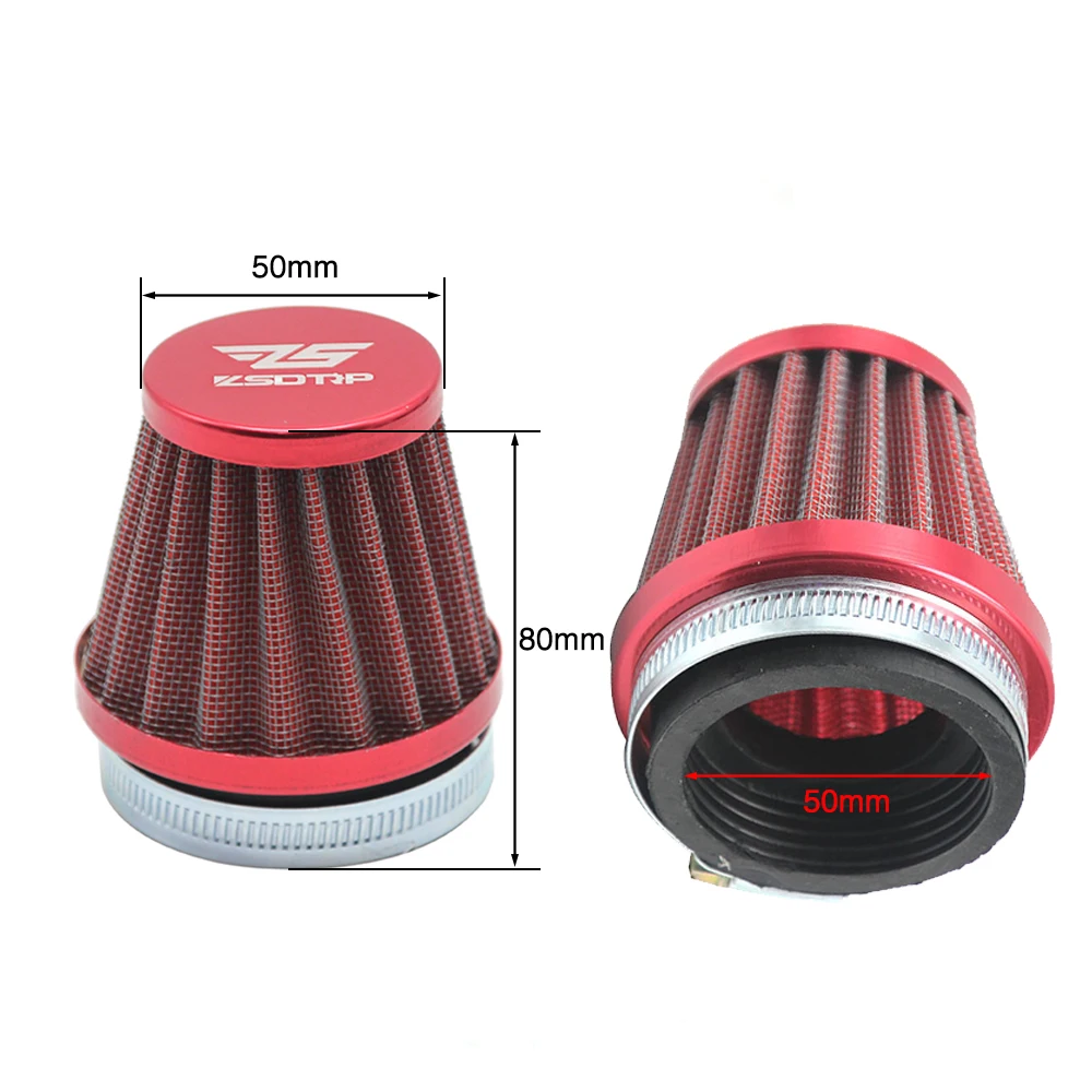 ZSDTRP 50/55mm 오토바이 개조용 기화기 에어 필터 컵 (케이힌 OKO 코소 PWK 2T/4T 21 24 26 28 30 32 34mm 기화기용)