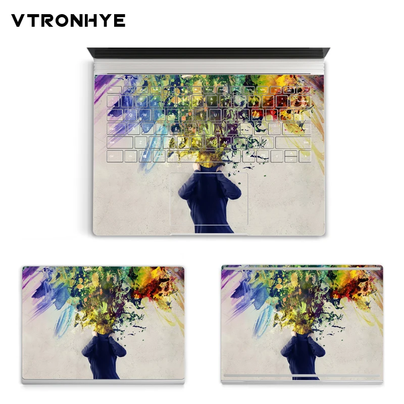 

Colorful Vinyl Decal Laptop Sticker for Microsoft Surface book 13.5 inch Fashion girl Cover Skin Stickers for surface book 13.5