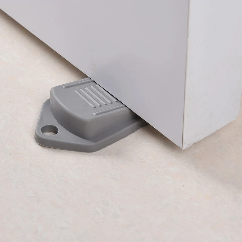 2PCS Natural rubber Door stop Safety anti-collision door stopper Black Bedroom door stopper toilet collision door stop