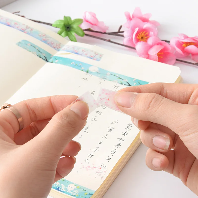 Винтаж пуля журнал лента Washi Kawaii Flower изоляционная DIY Washitape Милая декоративная