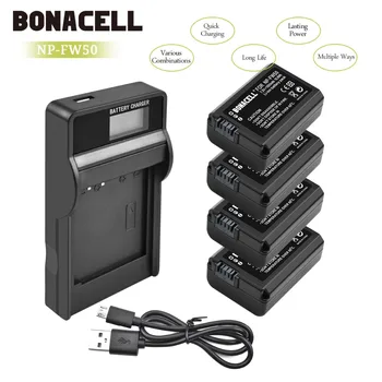 

bonacell NP-FW50 FW 50 for Sony Alpha Li-ion Battery + LCD Charger A6500 A6300 A6000 A7r A5000 7R A7R A7R II A7S A7S II A7