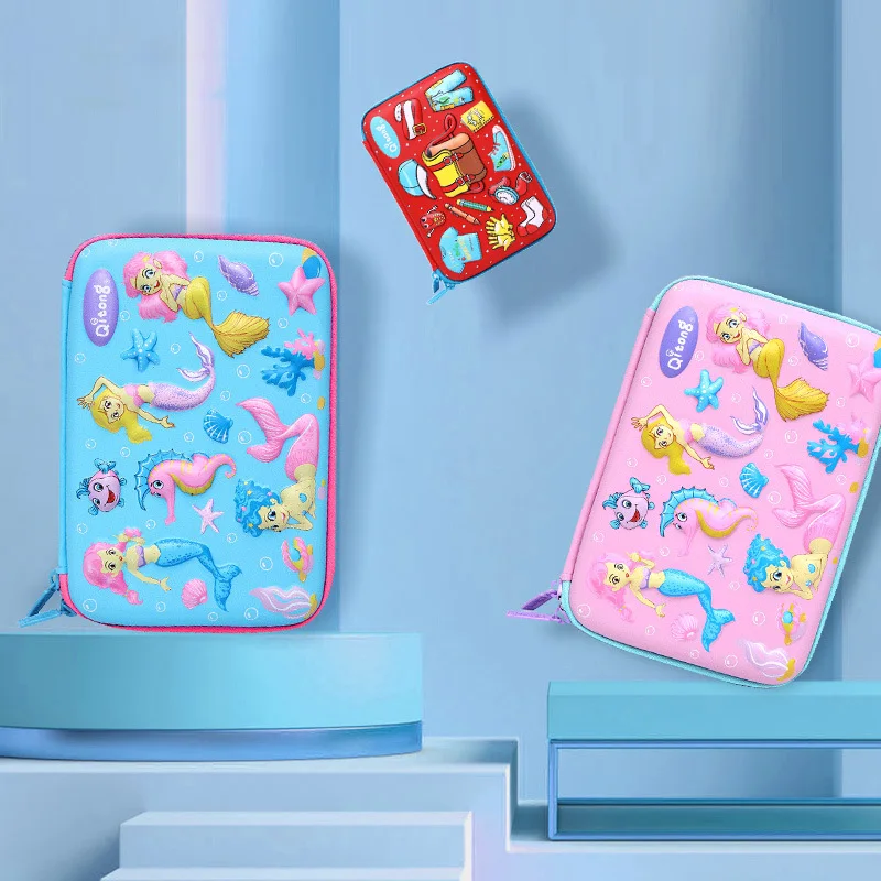 Kawaii 3D школьный пенал для девочек и мальчиков Корейская ручка сумка милый EVA