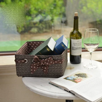 

Wheat straw storage box environmentally friendly storage box desktop drawer finishing basket