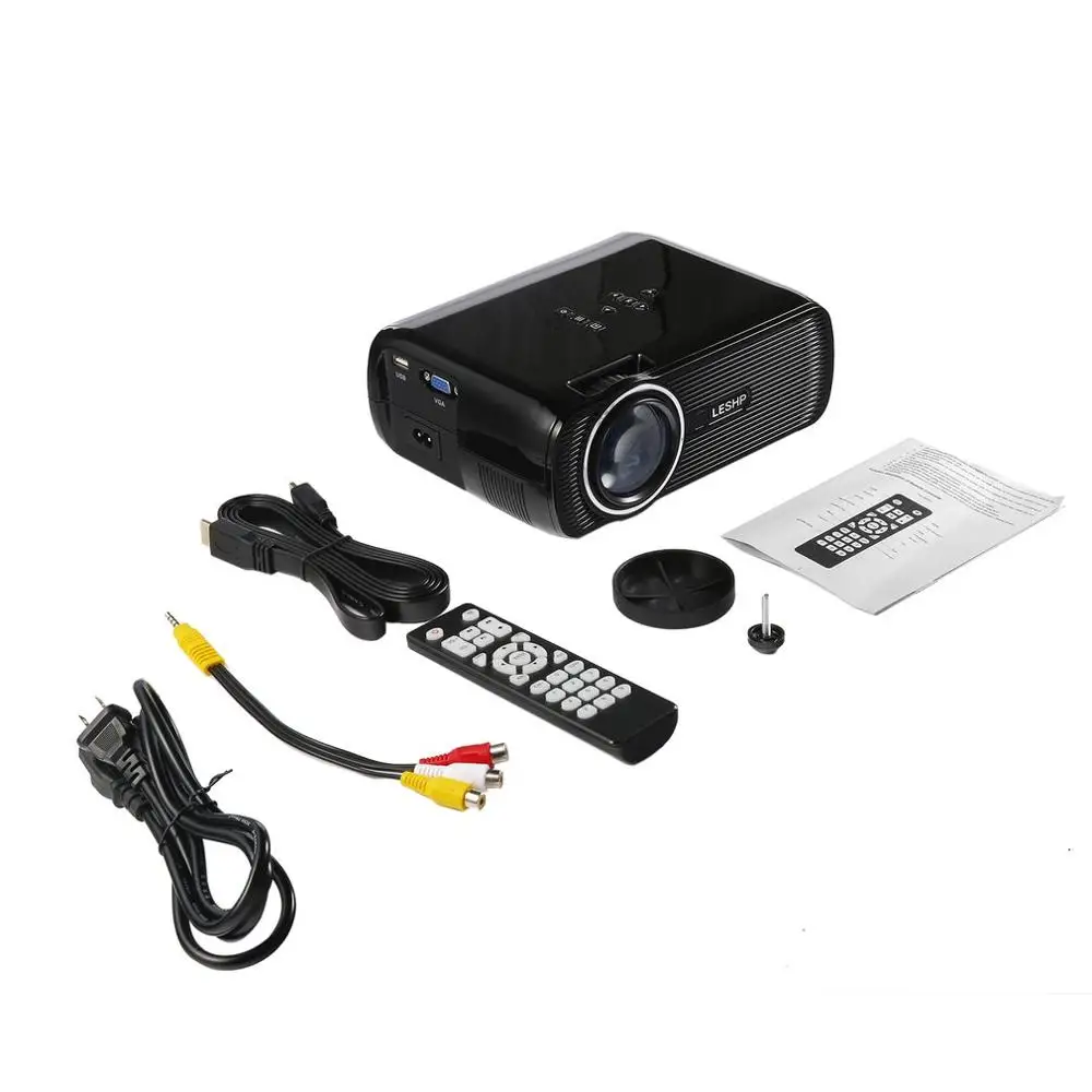 

LESHP Multi-media LED Video Projector 1080P HD Office Home Cinema BL-80 1000:1