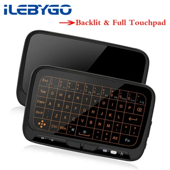 

2.4Ghz Mini Wireless Keyboard Backlit FullScreen Air Mouse Touchpad Combo Rechargeable Remote Control for PC,Tv Box,HTPC,IPTV