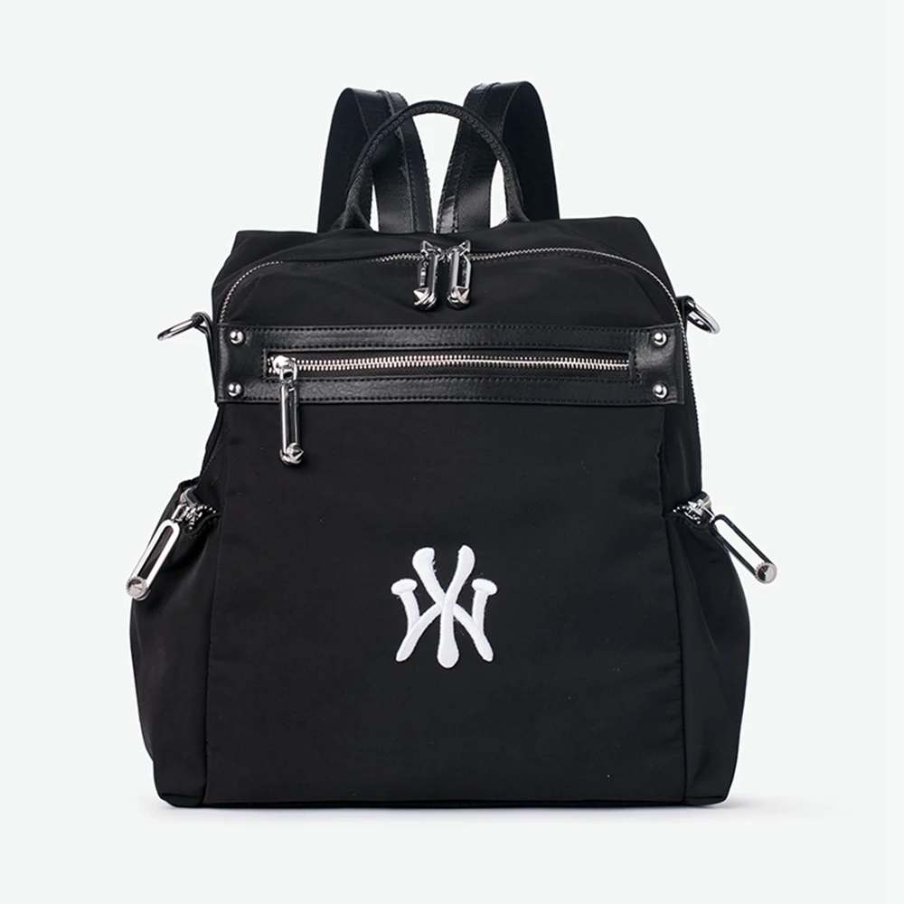 

WANU Oxford with Cow Leather Black Backpacks Women Luxury Designers Backpacks Mochila Kanken Backpack Travel Fashion Bags