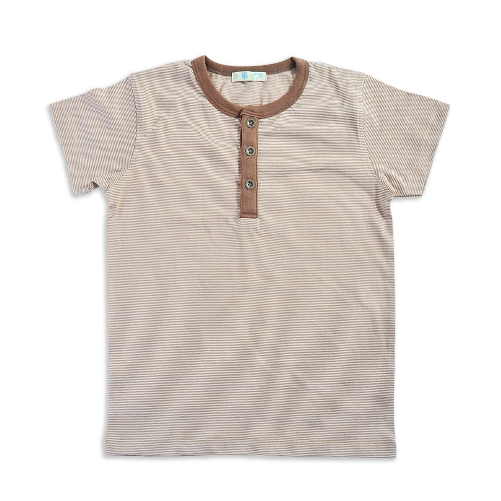 

LeJin Children Boys Shirts T Shirt Summer Wear Short Sleeves Kids Tops in 100% Cotton Jersey